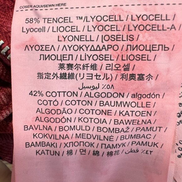 Mango Cranberry Red Garment Washed Wide Leg Full Length Jeans Size 10 - Picture 10 of 10